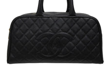 画像をギャラリービューアに読み込む, CHANEL シャネル ハンドバッグ ミニボストン A20997 8番台 キャビアスキン ココマーク ブラック ゴールド金具 美品 中古 4b009615