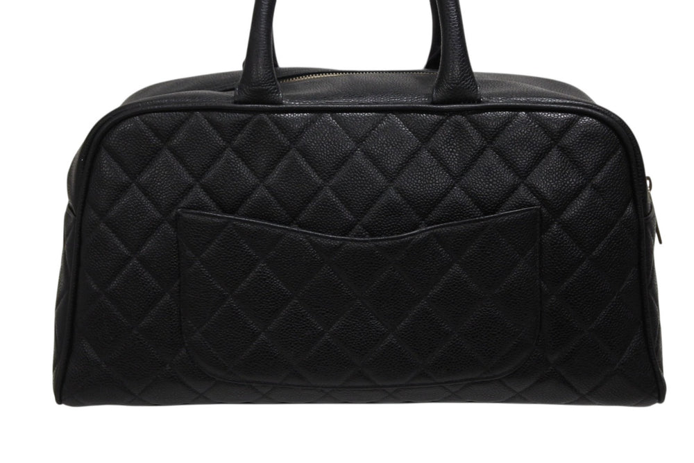 CHANEL Handbag Mini Boston A20997 No. 8 Caviar Skin Coco Mark Black Gold Hardware Good Condition Used 4b009615