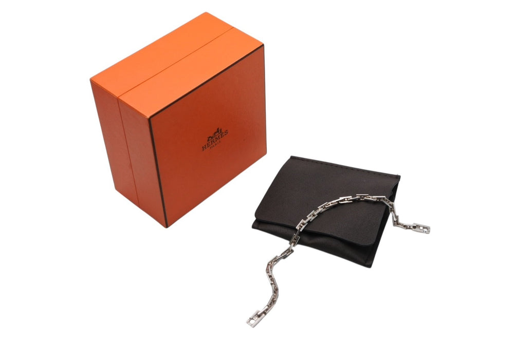 極美品 HERMES エルメス ヘラクレスPM ブレスレット バングル シルバー925 8.0g 18cm ヴィンテージ 中古 4b009619