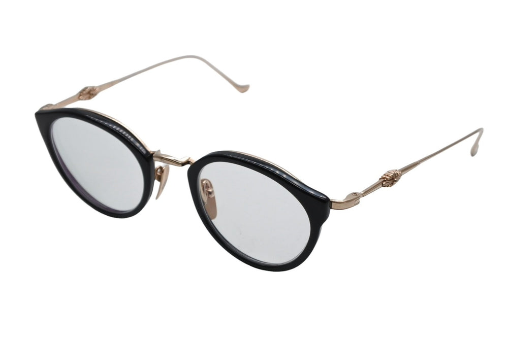 CHROME HEARTS DIG BIG Sunglasses Eyewear Size 45◻23-138 Floral Cross Black Gold Excellent Condition Used 4b009625