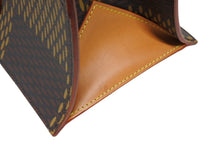 画像をギャラリービューアに読み込む, 極美品 LOUIS VUITTON ルイヴィトン NIGO LVスクエアード トートバッグ N40355 ブラウン PVC レザー ブラック金具 中古 4b009628