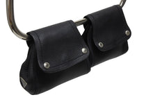 画像をギャラリービューアに読み込む, 極美品 PRADA プラダ 97FW ループ ワンショルダーバッグ レザー ブラック アーカイブ トライアングルロゴ金具 シルバー金具 中古 4b009631