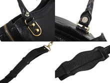 画像をギャラリービューアに読み込む, BALENCIAGA バレンシアガ ミニ シティ ハンドバッグ ショルダーバッグ 2WAY 390160 レザー ブラック 中古 4b009632