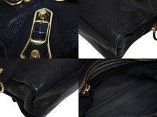 画像をギャラリービューアに読み込む, BALENCIAGA バレンシアガ ミニ シティ ハンドバッグ ショルダーバッグ 2WAY 390160 レザー ブラック 中古 4b009632