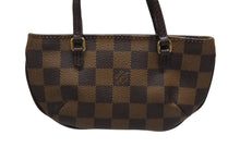 Load image into Gallery viewer, 極美品 LOUIS VUITTON ルイヴィトン マノスクGM ポーチ N51120 ダミエ エベヌ PVC レザー ゴールド金具 中古 4b009636