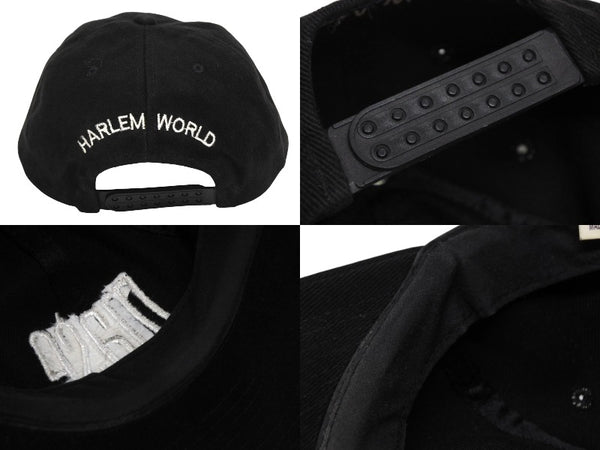 Ma$e Mace VINTAGE Vintage 90's HARLEM WORLD Snapback Cap ONE SIZE HIP HOP Black Embroidery Good Condition Used 4b009637