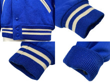 画像をギャラリービューアに読み込む, SAINT LAURENT PARIS サンローランパリ テディジャケット スタジャン 354718 ブルー サイズ44 美品 中古 4b009640