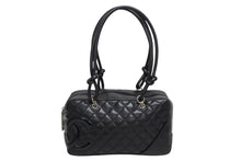 画像をギャラリービューアに読み込む, CHANEL シャネル ポーチ ハンドバッグ カンボンライン ココマーク 13番台 ラムスキン ブラック 美品 中古 4b009644
