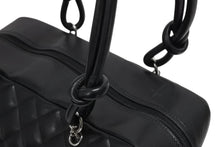 画像をギャラリービューアに読み込む, CHANEL シャネル ポーチ ハンドバッグ カンボンライン ココマーク 13番台 ラムスキン ブラック 美品 中古 4b009644