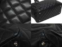 画像をギャラリービューアに読み込む, CHANEL シャネル ポーチ ハンドバッグ カンボンライン ココマーク 13番台 ラムスキン ブラック 美品 中古 4b009644