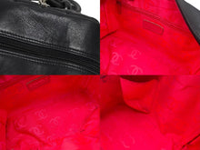 画像をギャラリービューアに読み込む, CHANEL シャネル ポーチ ハンドバッグ カンボンライン ココマーク 13番台 ラムスキン ブラック 美品 中古 4b009644