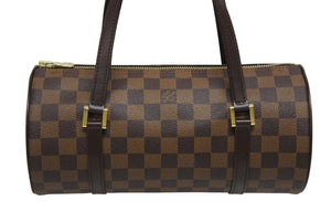 極美品 LOUIS VUITTON ルイヴィトン ハンドバッグ パピヨン30 ダミエキャンバス N51303 ブラウン ゴールド金具 中古 4b009647