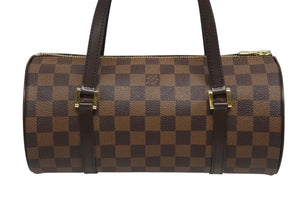 極美品 LOUIS VUITTON ルイヴィトン ハンドバッグ パピヨン30 ダミエキャンバス N51303 ブラウン ゴールド金具 中古 4b009647