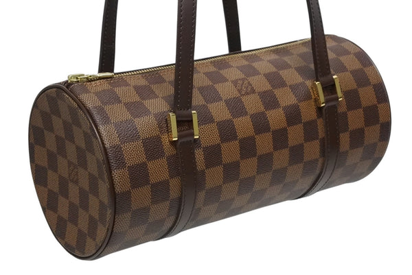 極美品 LOUIS VUITTON ルイヴィトン ハンドバッグ パピヨン30 ダミエキャンバス N51303 ブラウン ゴールド金具 中古 4b009647