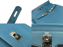 画像をギャラリービューアに読み込む, HERMES エルメス ケリー28 内縫い ブルージーン ◻︎I刻印 トリヨンクレマンス シルバー金具 ハンドバッグ 美品 中古 4b009648