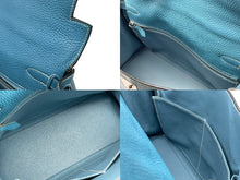 画像をギャラリービューアに読み込む, HERMES エルメス ケリー28 内縫い ブルージーン ◻︎I刻印 トリヨンクレマンス シルバー金具 ハンドバッグ 美品 中古 4b009648