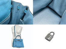 画像をギャラリービューアに読み込む, HERMES エルメス ケリー28 内縫い ブルージーン ◻︎I刻印 トリヨンクレマンス シルバー金具 ハンドバッグ 美品 中古 4b009648