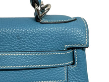 画像をギャラリービューアに読み込む, HERMES エルメス ケリー28 内縫い ブルージーン ◻︎I刻印 トリヨンクレマンス シルバー金具 ハンドバッグ 美品 中古 4b009648