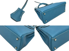 画像をギャラリービューアに読み込む, HERMES エルメス ケリー28 内縫い ブルージーン ◻︎I刻印 トリヨンクレマンス シルバー金具 ハンドバッグ 美品 中古 4b009648