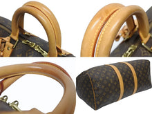 画像をギャラリービューアに読み込む, LOUIS VUITTON ルイヴィトン モノグラム キーポル45 ボストンバッグ M41428 PVC ヌメ革 ブラウン ゴールド金具 美品 中古 4b009650