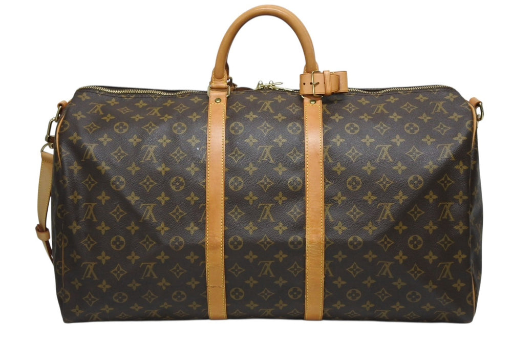 LOUIS VUITTON ルイヴィトン キーポル バンドリエール55 ボストンバッグ M41414 モノグラム ブラウン 美品 中古 4b009653