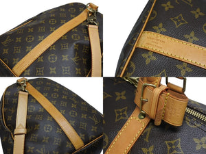 LOUIS VUITTON ルイヴィトン キーポル バンドリエール55 ボストンバッグ M41414 モノグラム ブラウン 美品 中古 4b009653