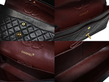 画像をギャラリービューアに読み込む, CHANEL シャネル マトラッセ ダブルフラップ25 ショルダーバッグ 1番台 ラムスキン ブラック ゴールド金具 美品 中古 4b009663