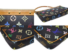 画像をギャラリービューアに読み込む, LOUIS VUITTON ルイヴィトン ポシェットアクセソワール アクセサリーポーチ M92648 モノグラム マルチカラー ブラック 美品 中古 4b009680
