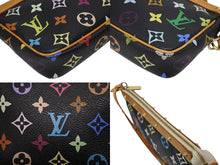 画像をギャラリービューアに読み込む, LOUIS VUITTON ルイヴィトン ポシェットアクセソワール アクセサリーポーチ M92648 モノグラム マルチカラー ブラック 美品 中古 4b009680