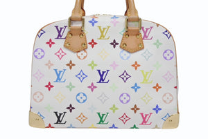 極美品 LOUIS VUITTON ルイヴィトン ハンドバッグ トゥルーヴィル 村上隆 ホワイト マルチカラー M92663 ゴールド金具 中古 4b009681
