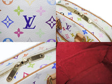 画像をギャラリービューアに読み込む, 極美品 LOUIS VUITTON ルイヴィトン ハンドバッグ トゥルーヴィル 村上隆 ホワイト マルチカラー M92663 ゴールド金具 中古 4b009681