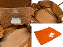 画像をギャラリービューアに読み込む, HERMES エルメス ショルダーバーキン トリヨンクレマンス ◻︎J刻 ゴルチェ期 ゴールド シルバー金具 美品 中古 4b009685