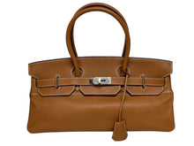 画像をギャラリービューアに読み込む, HERMES エルメス ショルダーバーキン トリヨンクレマンス ◻︎J刻 ゴルチェ期 ゴールド シルバー金具 美品 中古 4b009685