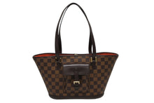 画像をギャラリービューアに読み込む, 極美品 LOUIS VUITTON ルイヴィトン トートバッグ N51121 マノスクPM ダミエ ブラウン ゴールド金具 中古 4b009712