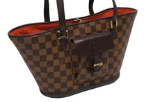 画像をギャラリービューアに読み込む, 極美品 LOUIS VUITTON ルイヴィトン トートバッグ N51121 マノスクPM ダミエ ブラウン ゴールド金具 中古 4b009712
