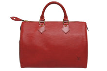 画像をギャラリービューアに読み込む, 極美品 LOUIS VUITTON ルイヴィトン スピーディ30 ハンドバッグ M43007 エピ レザー カスティリアンレッド ゴールド金具 中古 4b009713