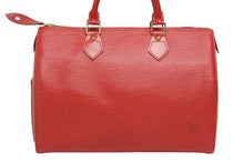画像をギャラリービューアに読み込む, 極美品 LOUIS VUITTON ルイヴィトン スピーディ30 ハンドバッグ M43007 エピ レザー カスティリアンレッド ゴールド金具 中古 4b009713