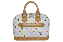 画像をギャラリービューアに読み込む, 極美品 LOUIS VUITTON ルイヴィトン アルマ ハンドバッグ M92647 モノグラム マルチカラー ホワイト 村上隆 中古 4b009716