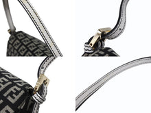 画像をギャラリービューアに読み込む, FENDI フェンディ ミニマンマバケット ワンショルダーバッグ 8BR180 ズッキーノ ブラック ホワイト ゴールド金具 美品 中古 4b009717