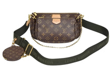 画像をギャラリービューアに読み込む, LOUIS VUITTON ルイヴィトン モノグラム ミュルティポシェット アクセソワール カーキ ショルダーバッグ M44813 美品 中古 4b009719