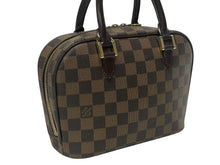 画像をギャラリービューアに読み込む, LOUIS VUITTON ルイヴィトン サリア ミニ ハンドバッグ N51286 ダミエ エベヌ ブラウン PVC レザー ゴールド金具 美品 中古 4b009724