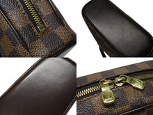 画像をギャラリービューアに読み込む, LOUIS VUITTON ルイヴィトン サリア ミニ ハンドバッグ N51286 ダミエ エベヌ ブラウン PVC レザー ゴールド金具 美品 中古 4b009724