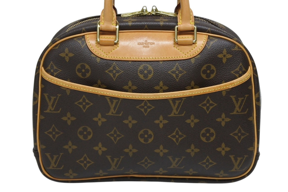 LOUIS VUITTON Truville Handbag M42228 Monogram Brown PVC Leather Gold Hardware Good Condition Used 4b009727