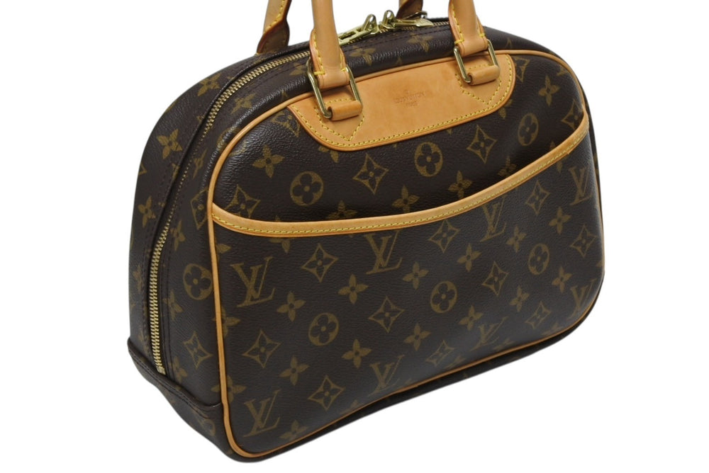 LOUIS VUITTON Truville Handbag M42228 Monogram Brown PVC Leather Gold Hardware Good Condition Used 4b009727