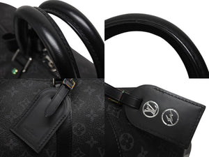極美品 LOUIS VUITTON ルイヴィトン ボストンバッグ キーポル バンドリエール45 藤原ヒロシ フラグメント ブラック M43413 中古 4b009731