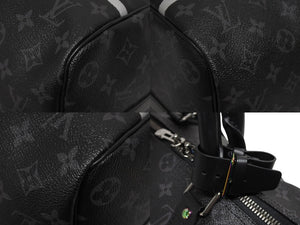 極美品 LOUIS VUITTON ルイヴィトン ボストンバッグ キーポル バンドリエール45 藤原ヒロシ フラグメント ブラック M43413 中古 4b009731