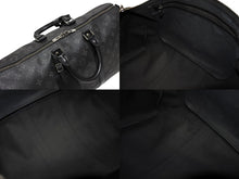 画像をギャラリービューアに読み込む, 極美品 LOUIS VUITTON ルイヴィトン エクリプス キーポル バンドリエール45 ボストンバッグ M40569 シルバー金具 ブラック 中古 4b009732