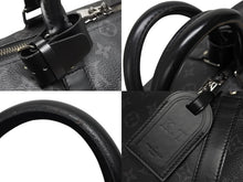 画像をギャラリービューアに読み込む, 極美品 LOUIS VUITTON ルイヴィトン エクリプス キーポル バンドリエール45 ボストンバッグ M40569 シルバー金具 ブラック 中古 4b009732