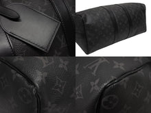画像をギャラリービューアに読み込む, 極美品 LOUIS VUITTON ルイヴィトン エクリプス キーポル バンドリエール45 ボストンバッグ M40569 シルバー金具 ブラック 中古 4b009732