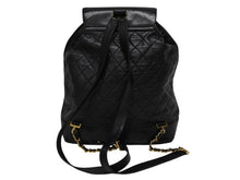 画像をギャラリービューアに読み込む, CHANEL シャネル マトラッセ チェーンリュック バックパック ココマーク 2番台 ブラック ラムスキン ゴールド金具 中古 美品 4b009733
